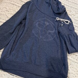 Well Worn Navy Cowl Neck Sweater